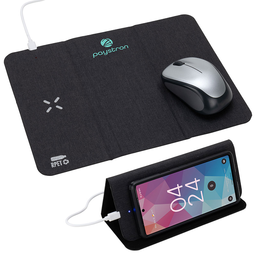 Acadia RPET Mouse Pad with 15W Wireless Charger