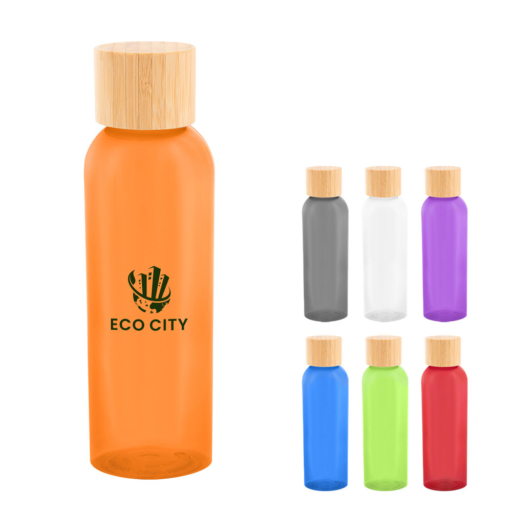 20 Oz. Kelly rPET Bottle With Bamboo Lid 