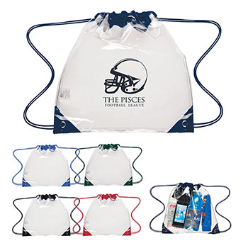 Touchdown Clear EVA Drawstring Backpack 