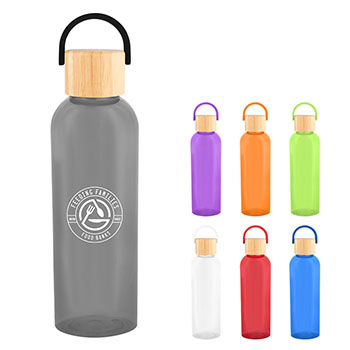 20 Oz. Ally rPET Bottle With Bamboo Lid And Easy Carry Handle